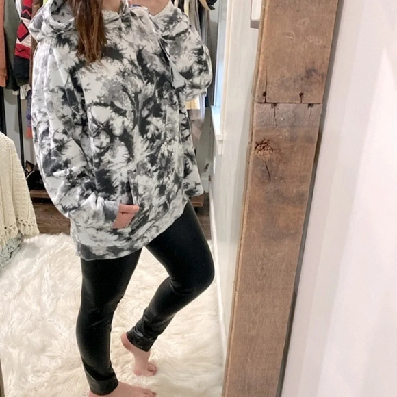 No Boundaries grey & white hooded sweatshirt size XLarge tie dye - Picture 3 of 8